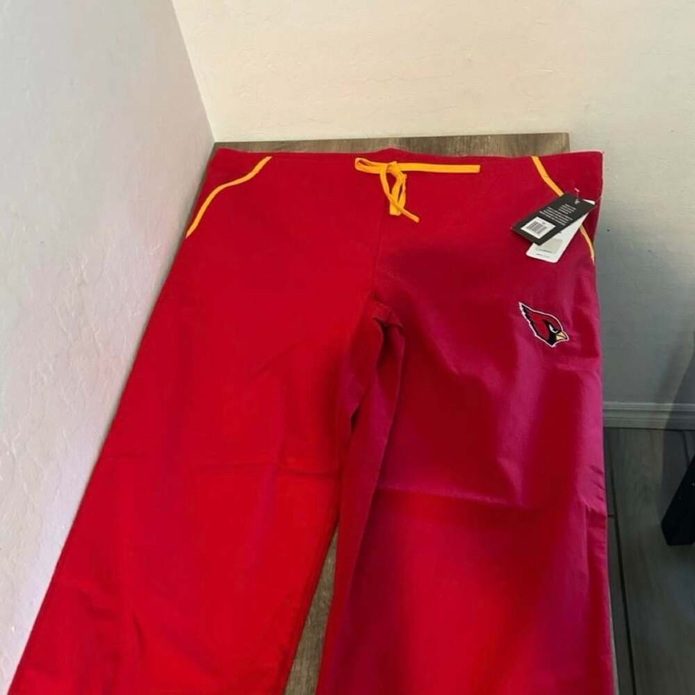 NFL Scrub Dudz Arizona Cardinals Lounge Pants Size M Red Yellow